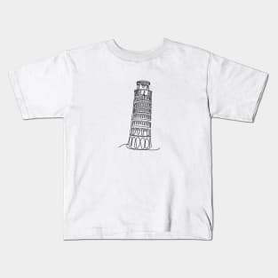 Pisa Tower Kids T-Shirt